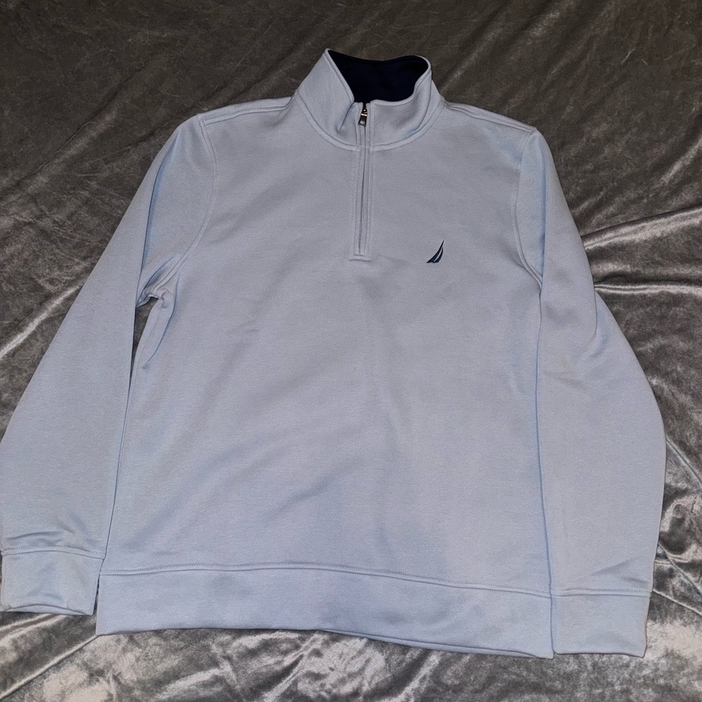 Nautica baby blue quarter zip pullover